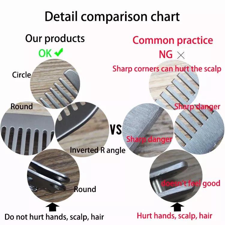 Peine de viaje de acero inoxidable WD n.º 1999